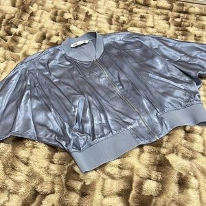 BRAND NEW ZARA SATIN EFFECT BOMBER JACKEt SIZE LARGE